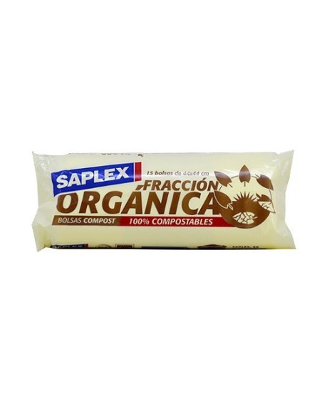 Saplex bossa deixalles fracció orgànica 9lt 15u Saplex bossa deixalles fracció orgànica 9lt 15u